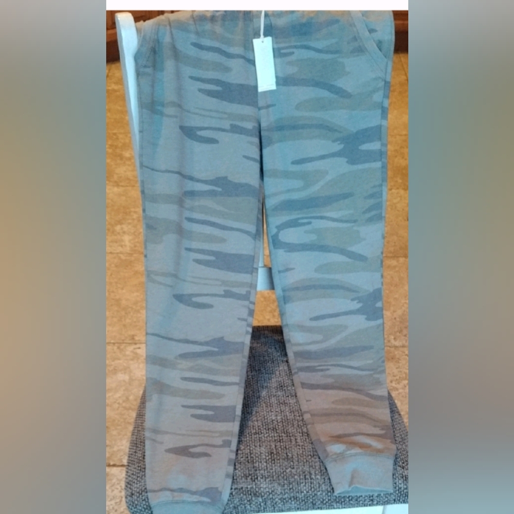 NWT, Gray/ Green Camouflage Joggers